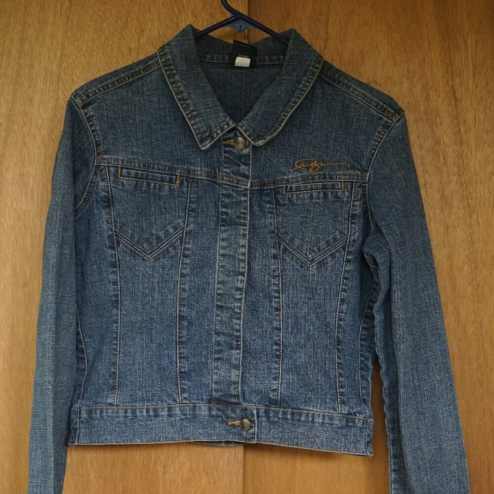 Vintage FUBU the Collection Womens Large Denim Jacket Style#: 812010FJ02B